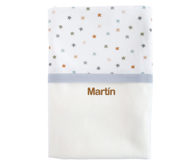 Manta Coralina Little Stars Blue Personalizable