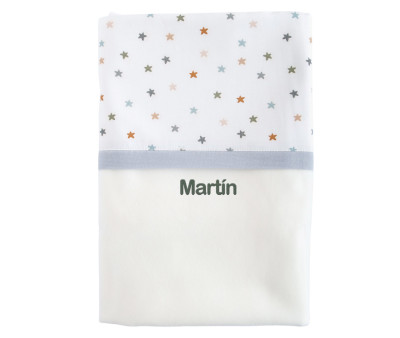 Manta Coralina Little Stars Blue Personalizable