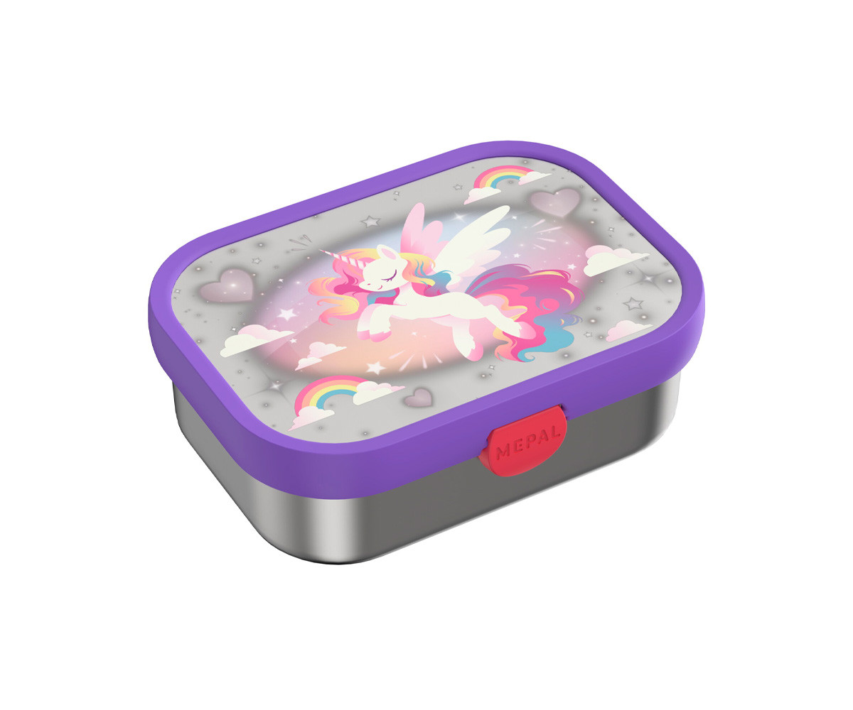 Midi Lunch Box Acciaio Campus Unicorn Glow