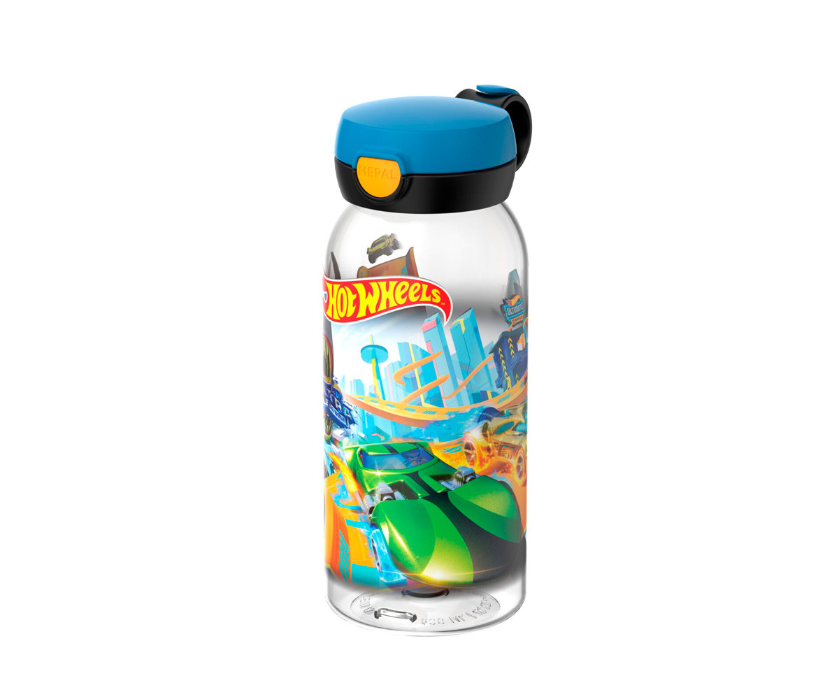 Botella Plástico con Tapón Abatible Campus 600ml Hot Wheels