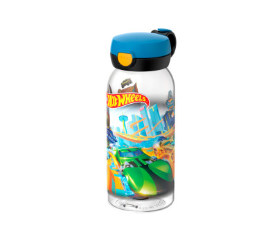 Botella Plástico con Tapón Abatible Campus 600ml Hot Wheels