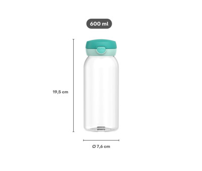 Botella Plástico con Tapón Abatible Campus 600ml Unicorn Glow