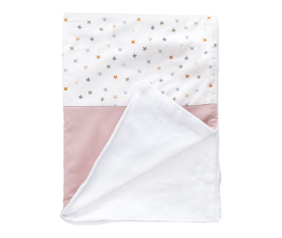 Coperta Vellutata Little Stars Pink Personalizzabile