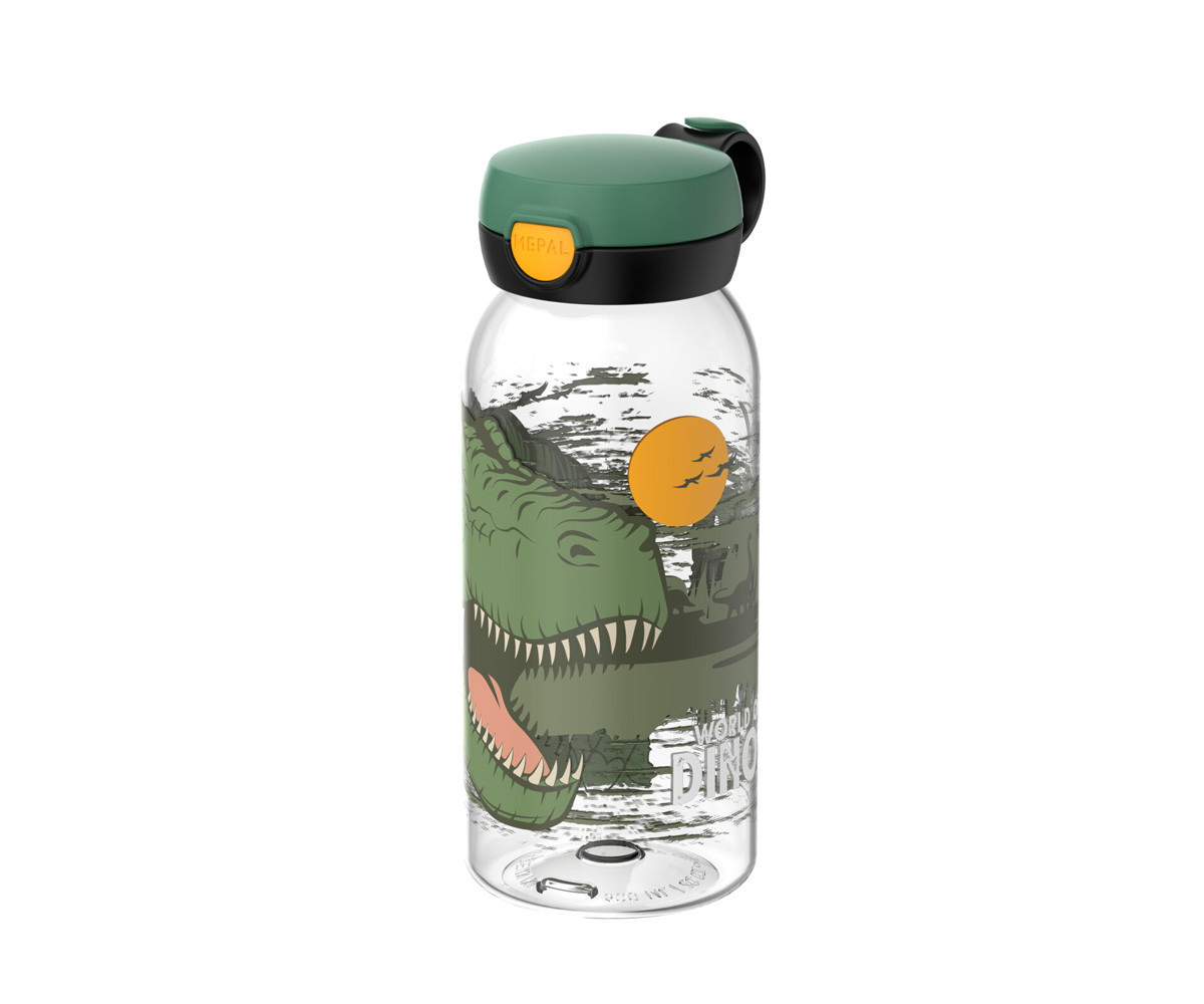 Botella Plástico con Tapón Abatible Campus 600ml Dinosaurio