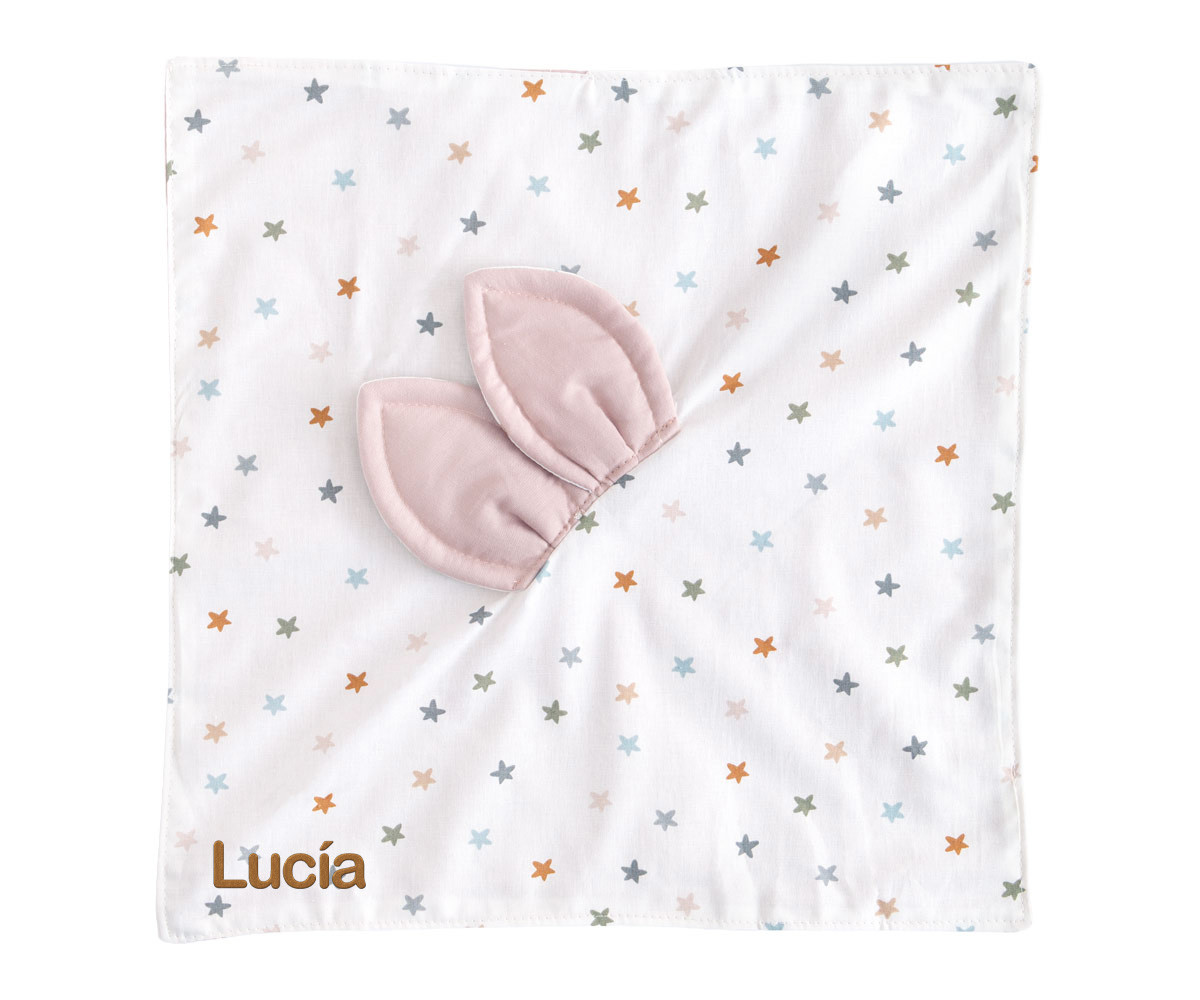 Doudou Little Stars Pink Personalizable