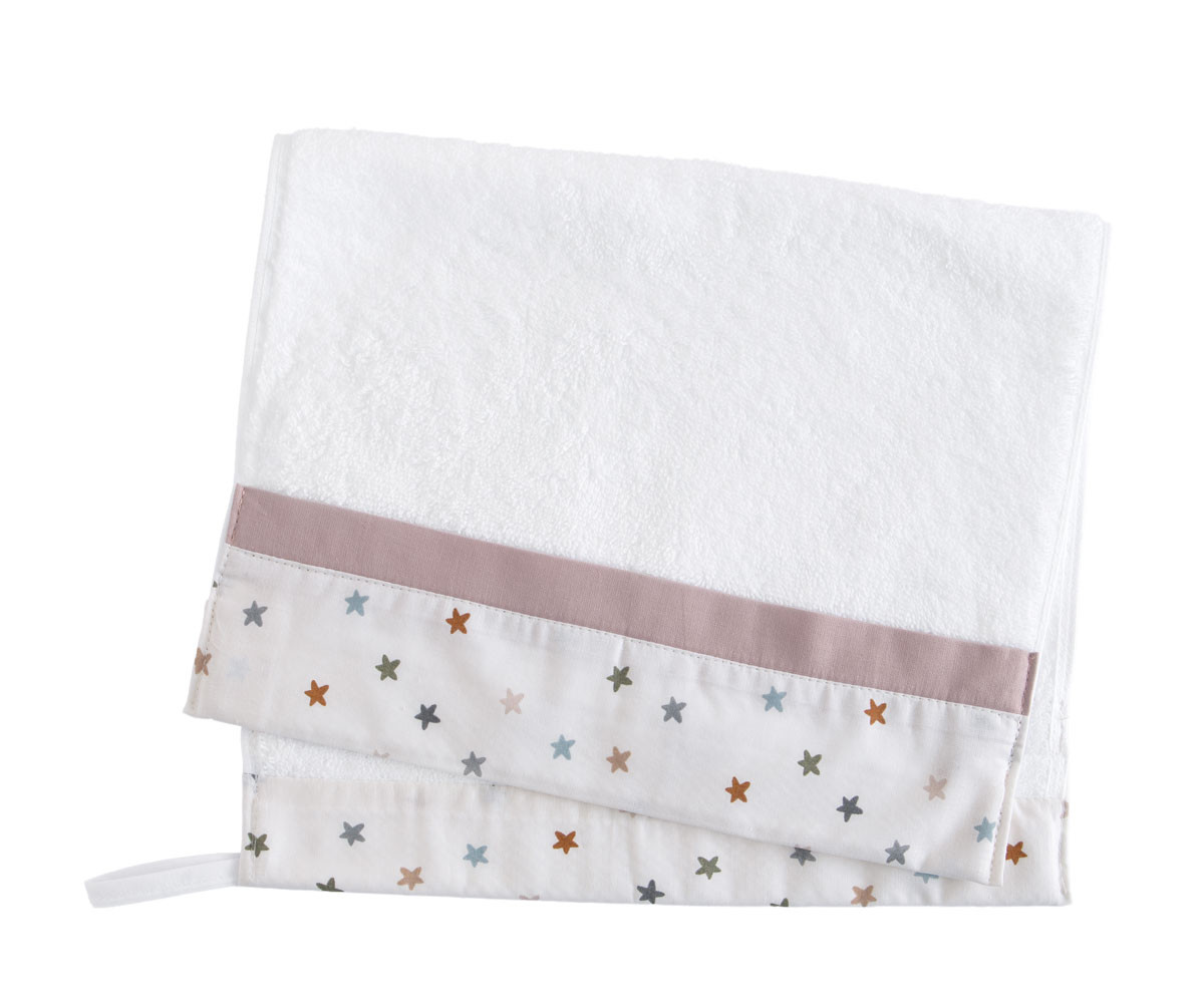 Toalla Guardería Little Stars Pink Personalizable Personalizable