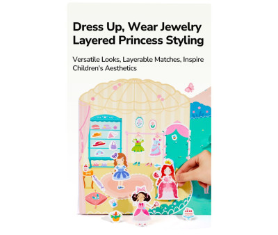 Set de Pegatinas de Gel Reutilizables MiDeer Princess Dress Up