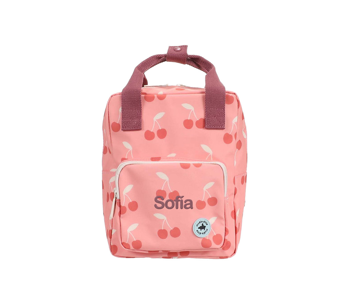 Mochila Infantil Cherries Pink Personalizable