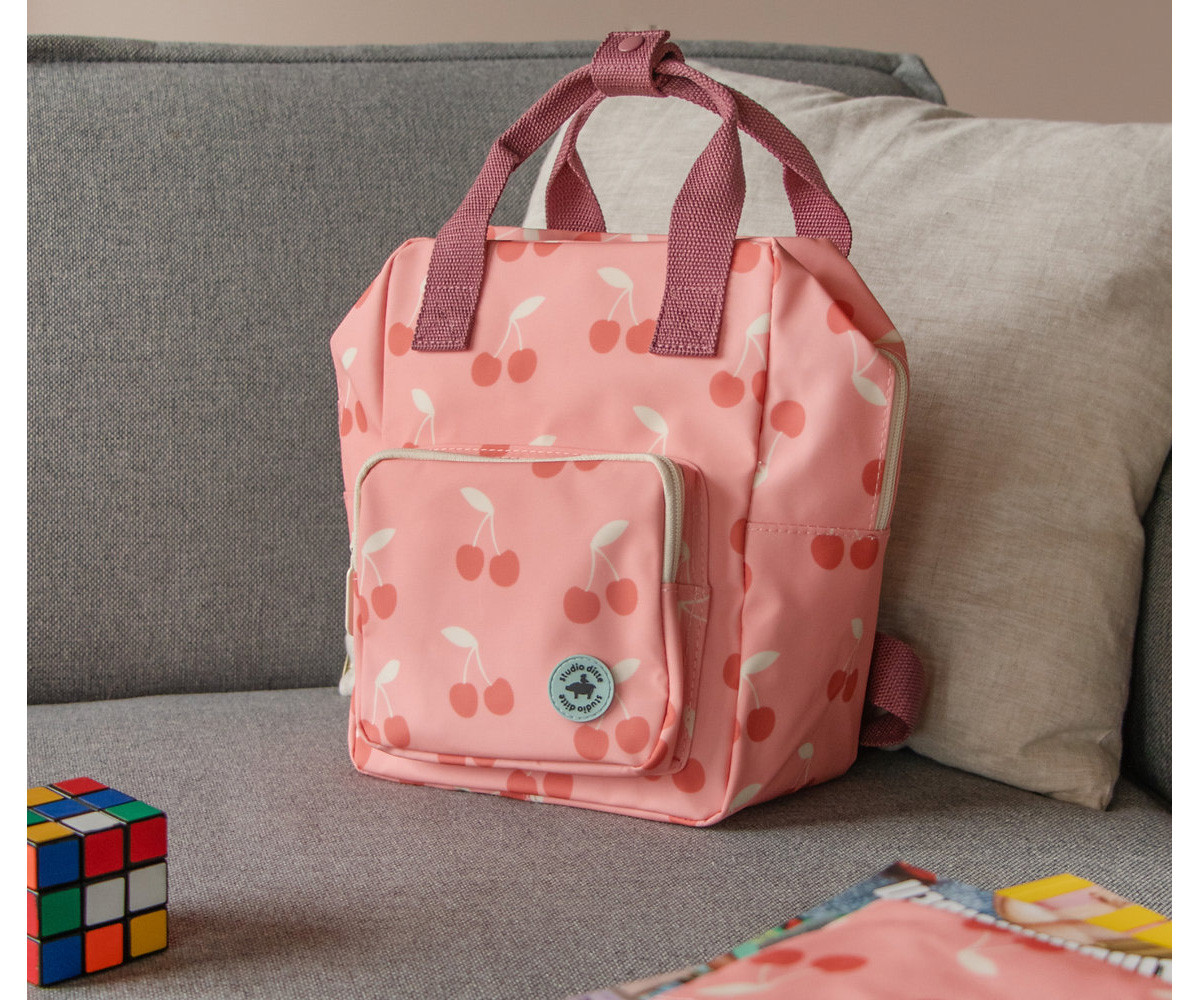 Mochila Infantil Cherries Pink Personalizable
