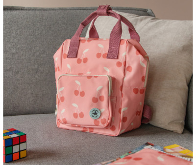 Mochila Infantil Cherries Pink Personalizable