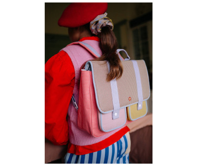 Mochila Escolar Sticky Lemon Gingham Flower Rose