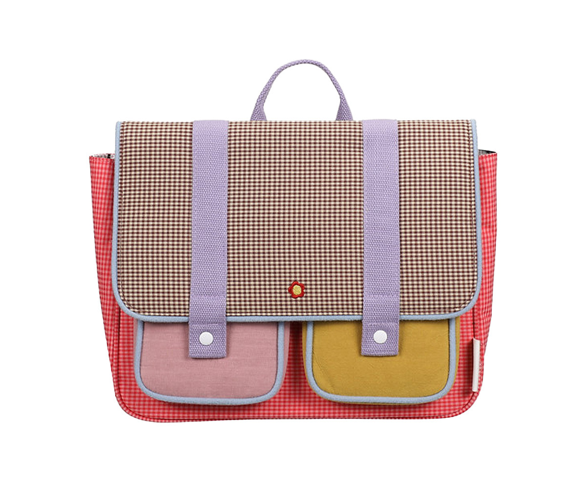 Mochila Escolar Sticky Lemon Gingham Flower Rose