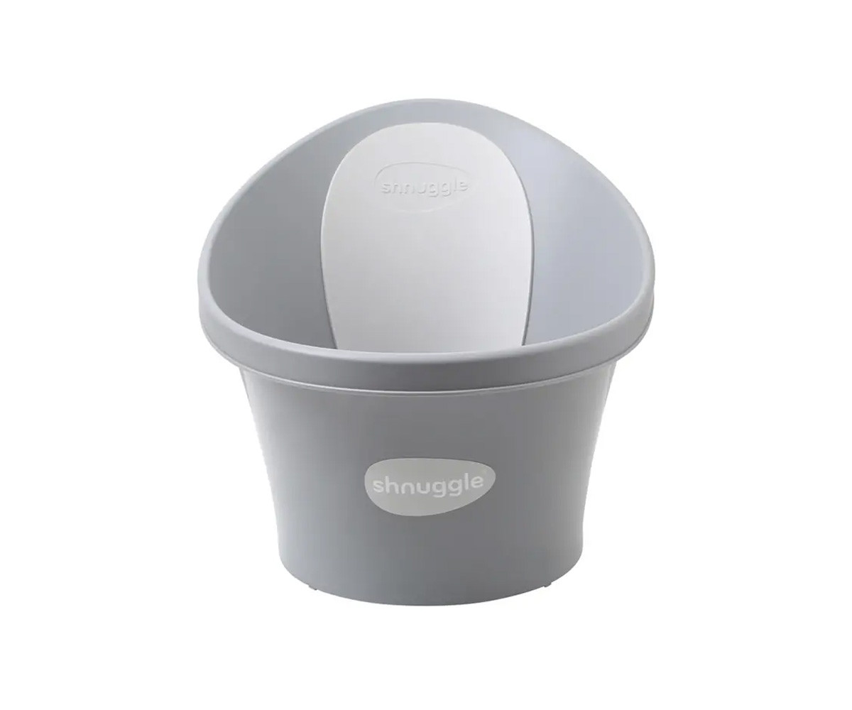 Bañera Shnuggle Gris Respaldo Blanco