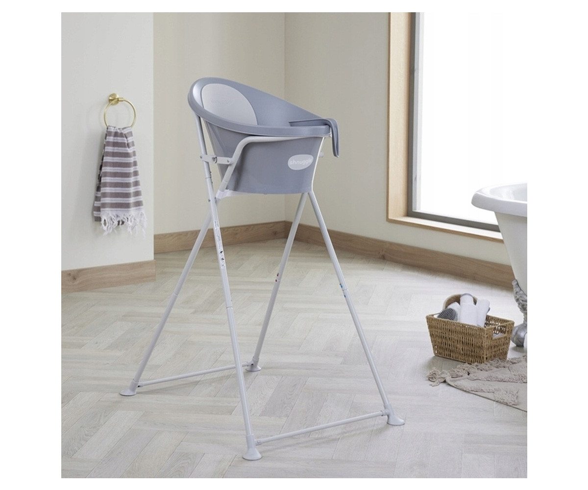 Bañera Shnuggle Gris Respaldo Blanco