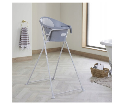 Bañera Shnuggle Gris Respaldo Blanco