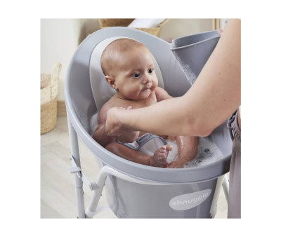 Bañera Shnuggle Gris Respaldo Blanco