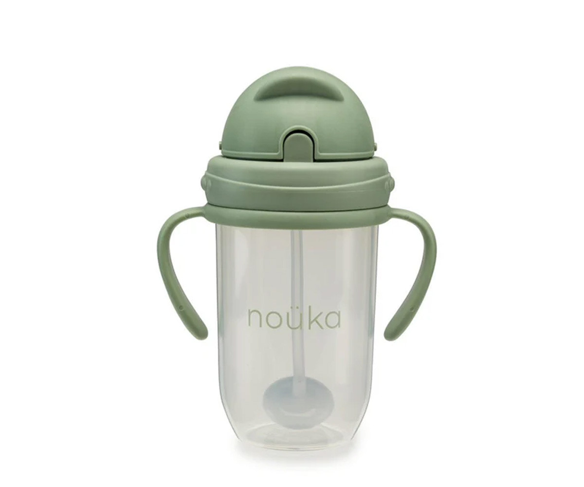 Taza Antiderrame Non-Spill con Pajita Flexible con Peso 260ml Moss