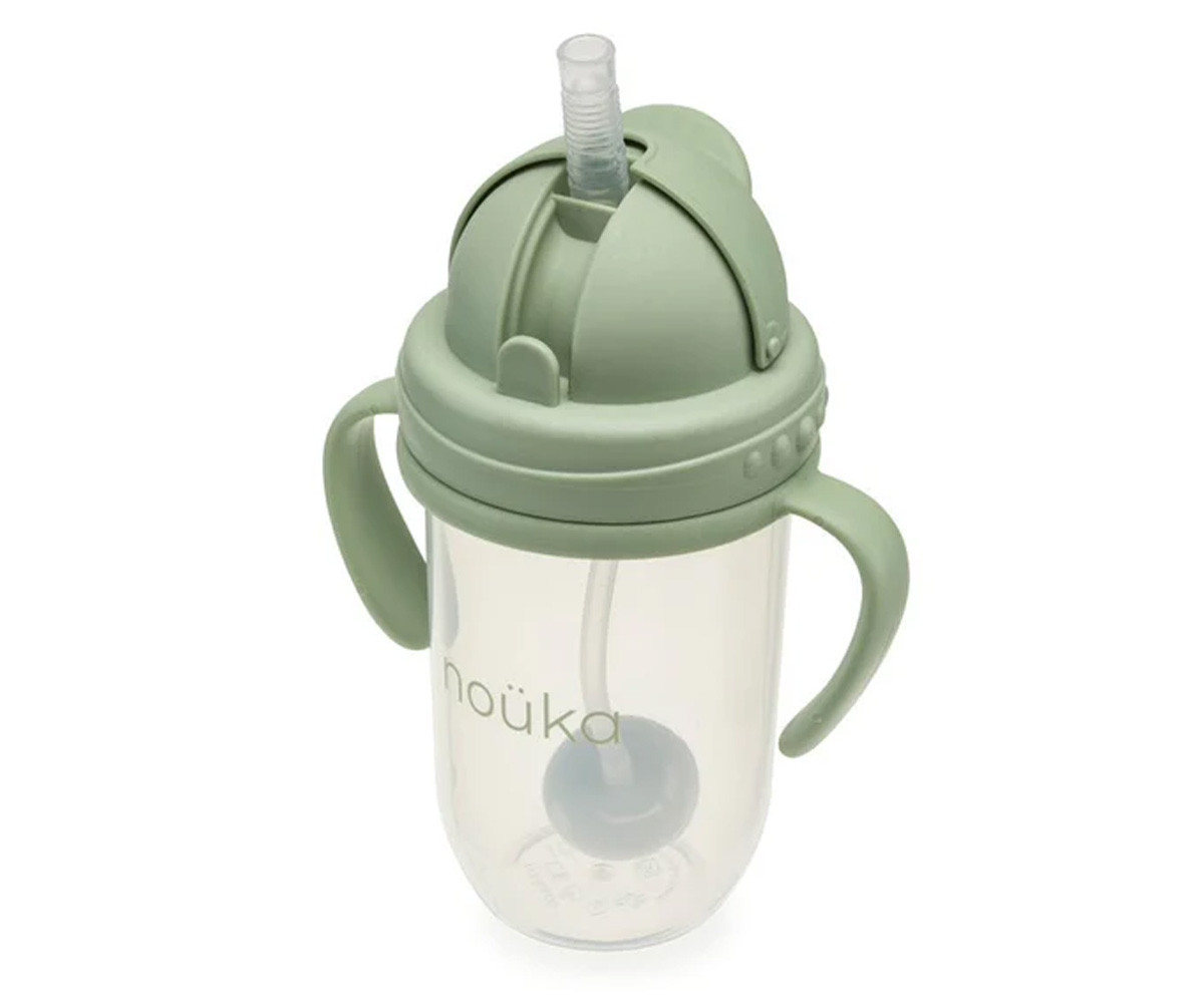 Taza Antiderrame Non-Spill con Pajita Flexible con Peso 260ml Moss