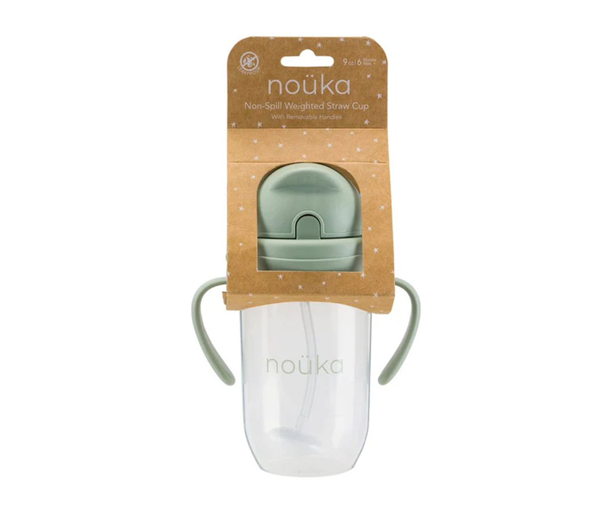 Taza Antiderrame Non-Spill con Pajita Flexible con Peso 260ml Moss
