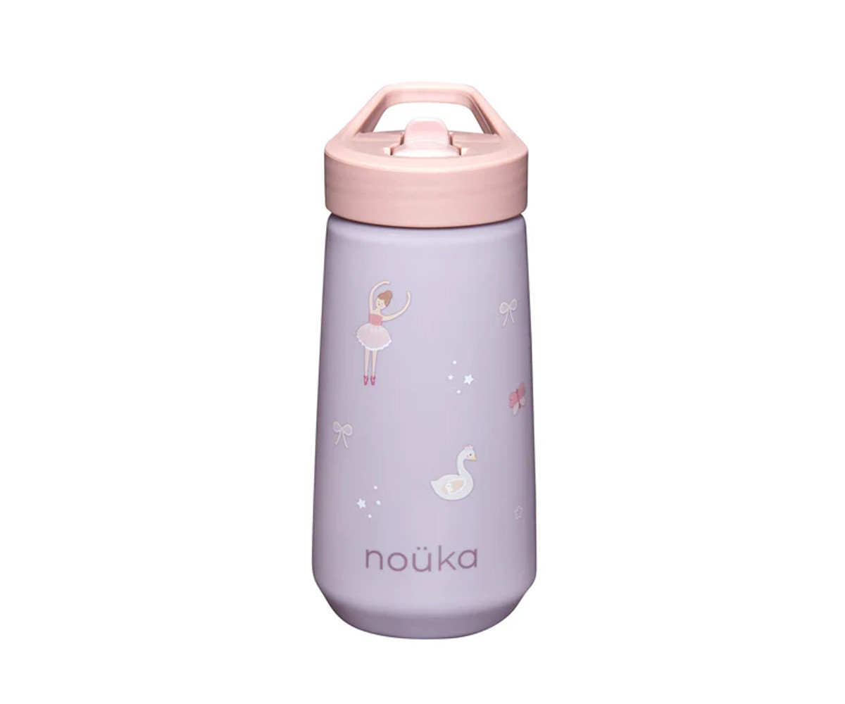 Botella de Plástico Flip-Top con Pajita 400ml Ballerina