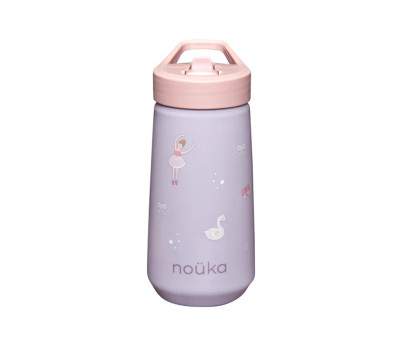 Botella de Plástico Flip-Top con Pajita 400ml Ballerina