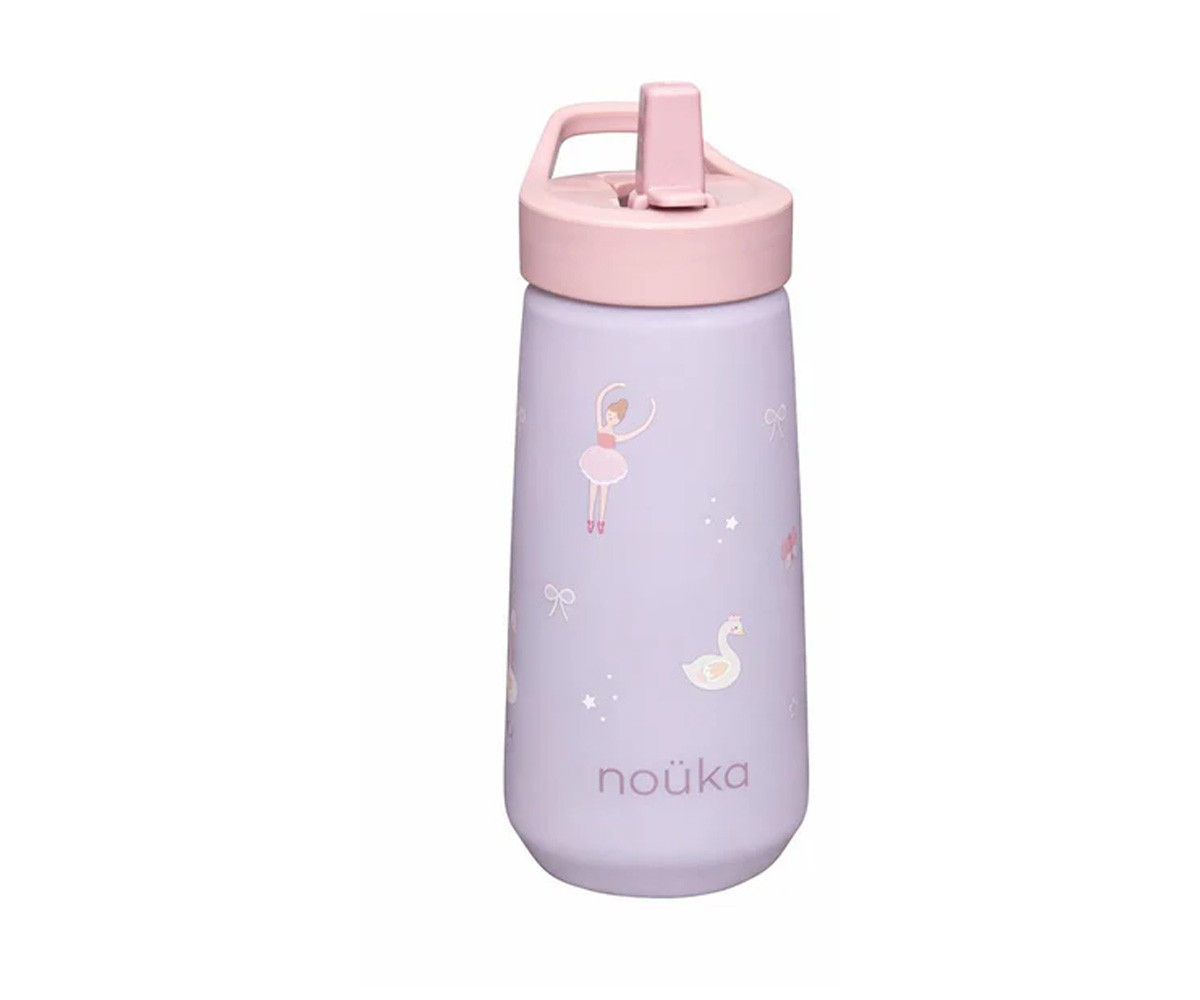 Botella de Plástico Flip-Top con Pajita 400ml Ballerina