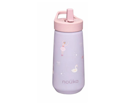 Botella de Plástico Flip-Top con Pajita 400ml Ballerina