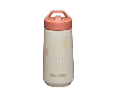 Borraccia Plastica Flip-Top con Cannuccia 400ml Ice Cream