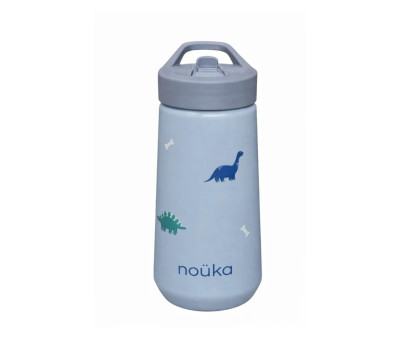 Borraccia Plastica Flip-Top con Cannuccia 400ml Dino