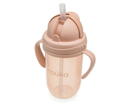 Taza Antiderrame con Pajita Recta 260ml Soft Blush