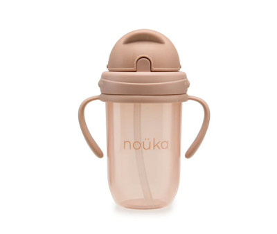 Taza Antiderrame con Pajita Recta 260ml Soft Blush