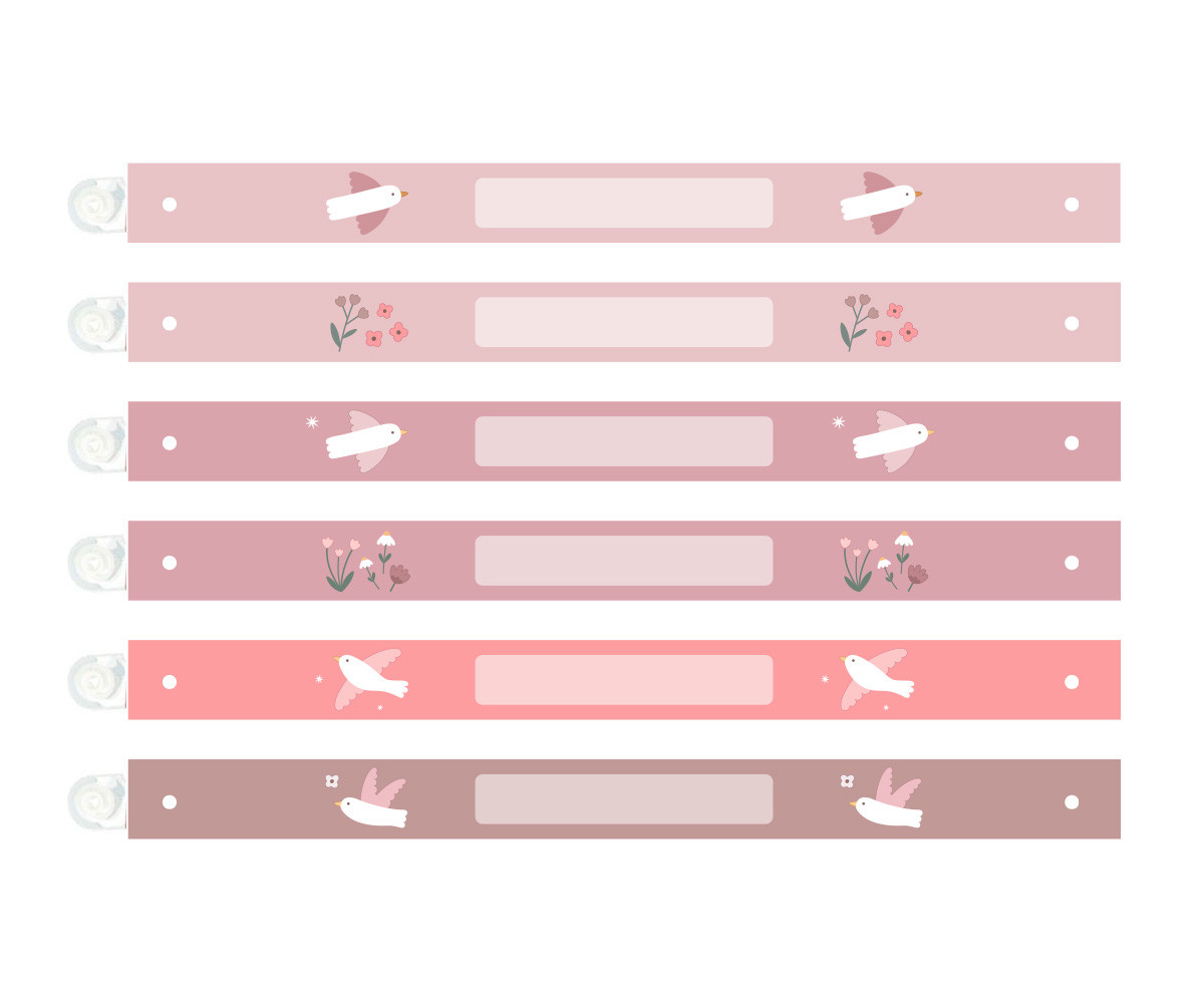 6 Appendi Biancheria Blossom Birds Personalizzabili a Biro