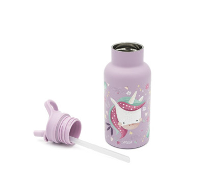 Botella Térmica con Pajita Unicornio 350ml