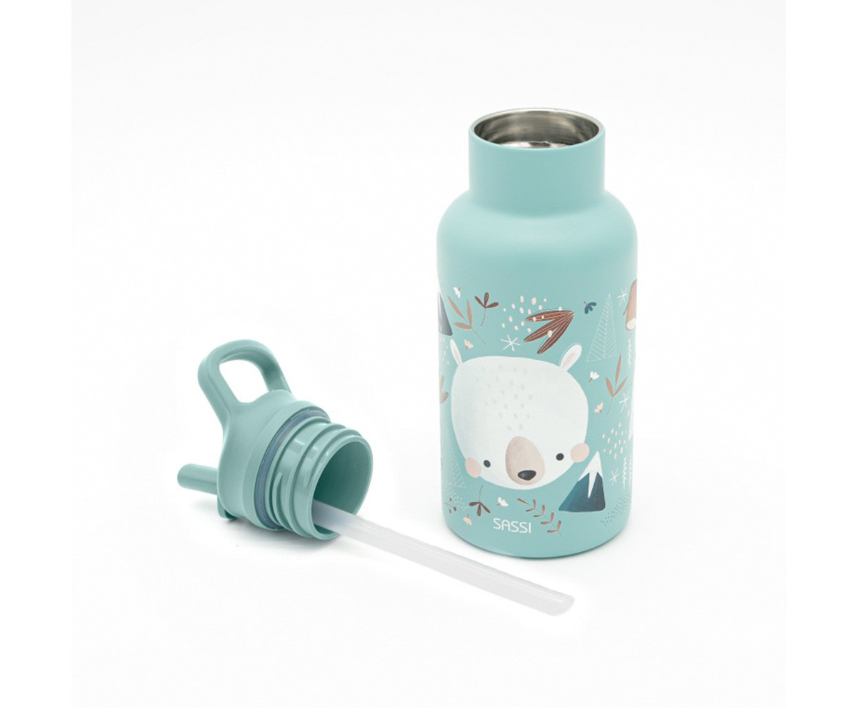 Botella Térmica con Pajita Oso Polar 350ml