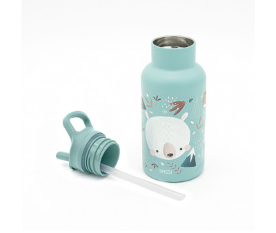 Botella Térmica con Pajita Oso Polar 350ml