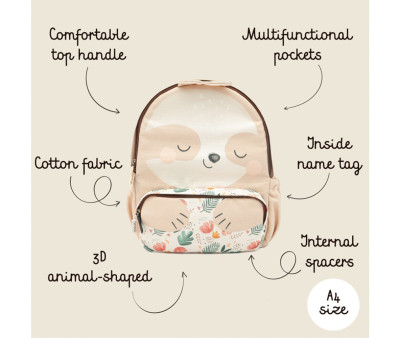 Mochila Grande Personalizable Perezoso