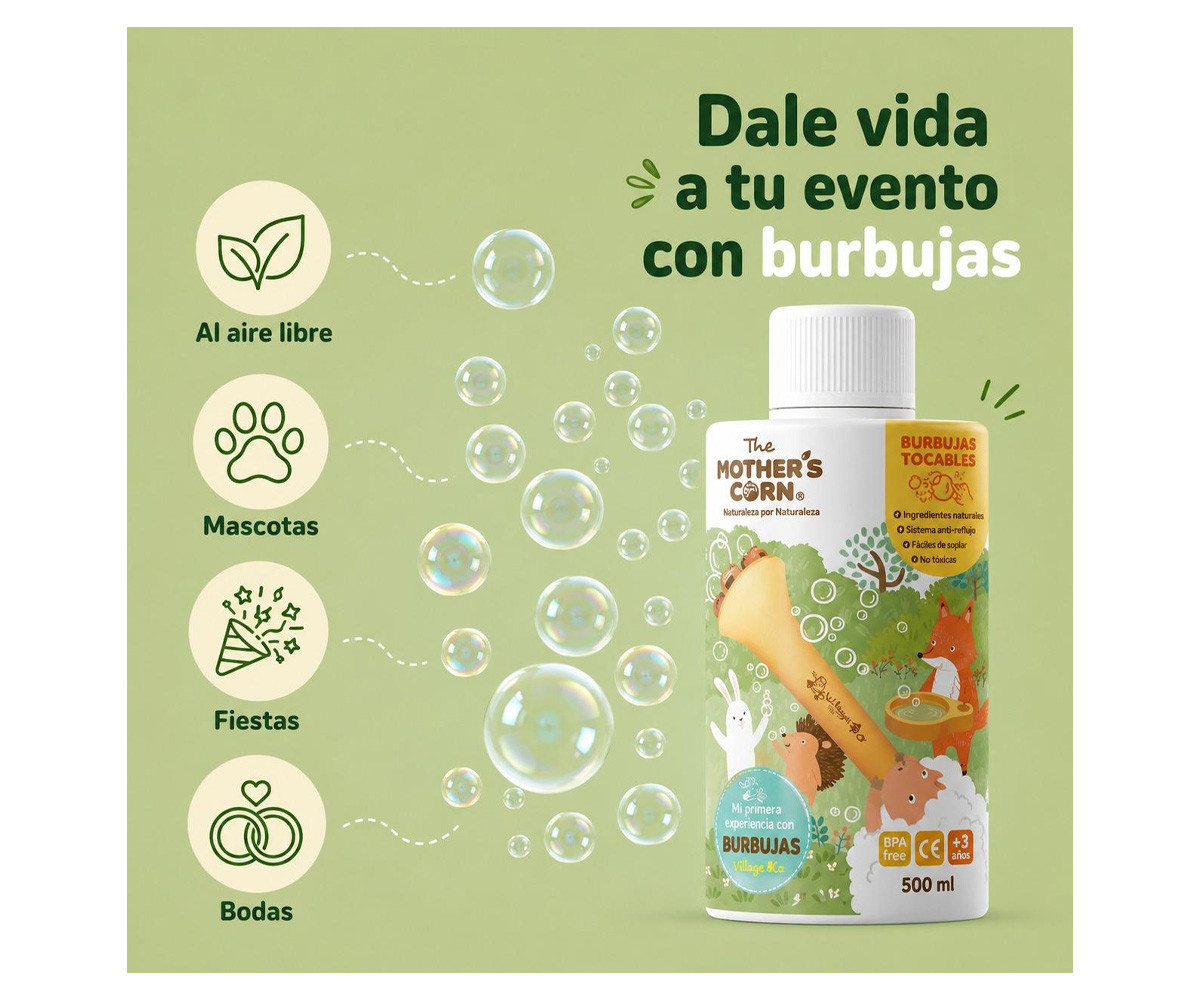 Solución para Pompas Mother's Corn Lots of Bubbles 500ml