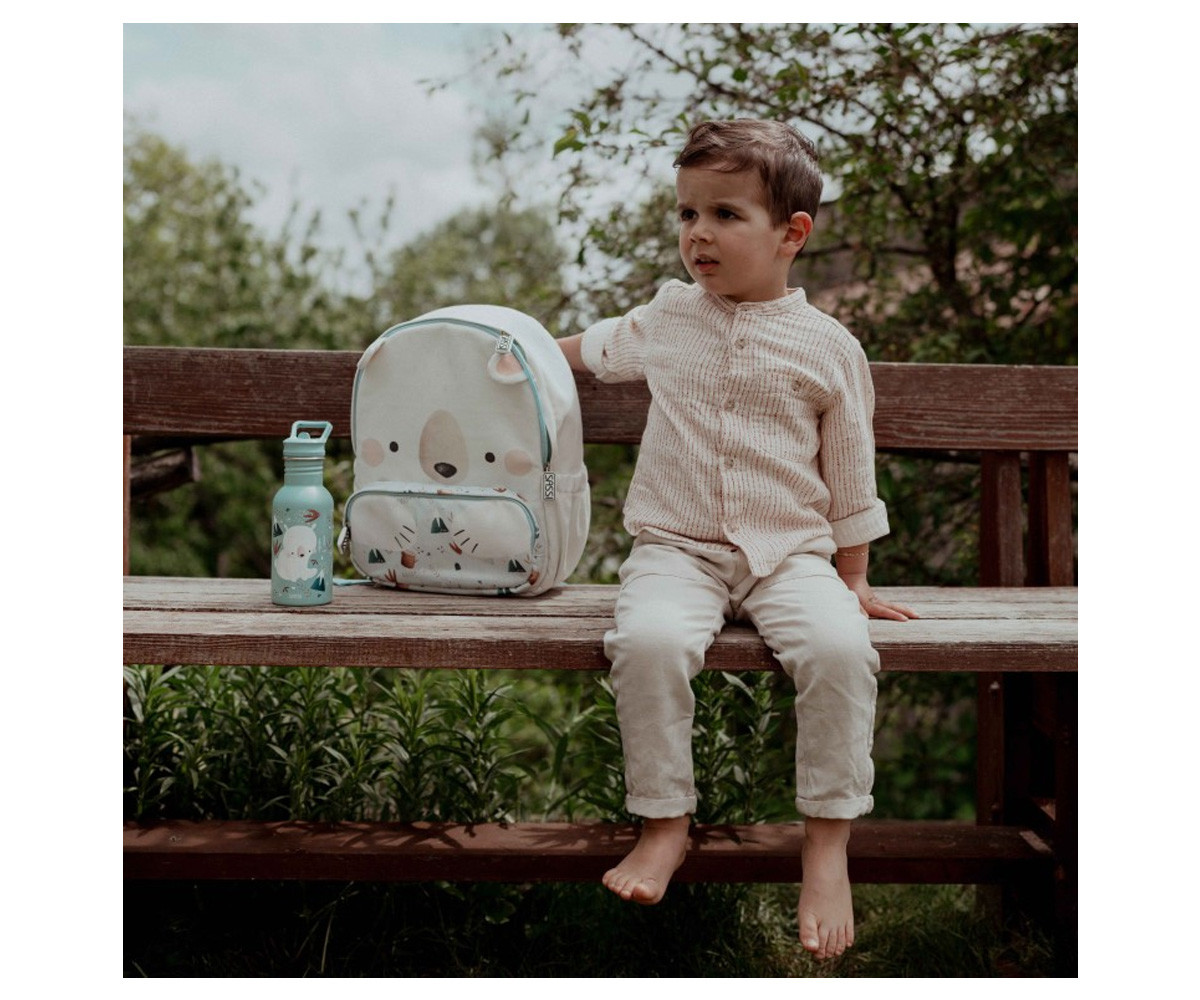 Mochila Grande Personalizable Oso Polar