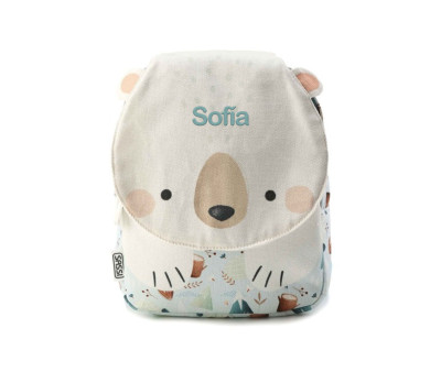 Mini Mochila Oso Polar Personalizable