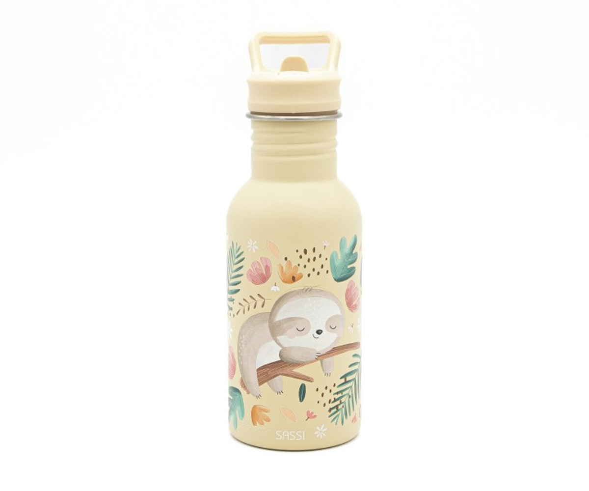 Botella Acero con Pajita Perezoso 500ml
