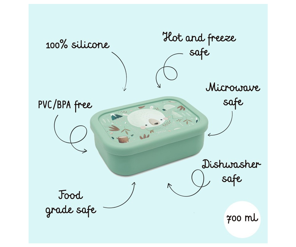 Caja Almuerzo de Silicona Oso Polar
