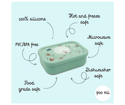 Caja Almuerzo de Silicona Oso Polar