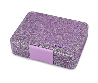 Caja de Almuerzo Snack Glitter Purple 3 Compartimentos
