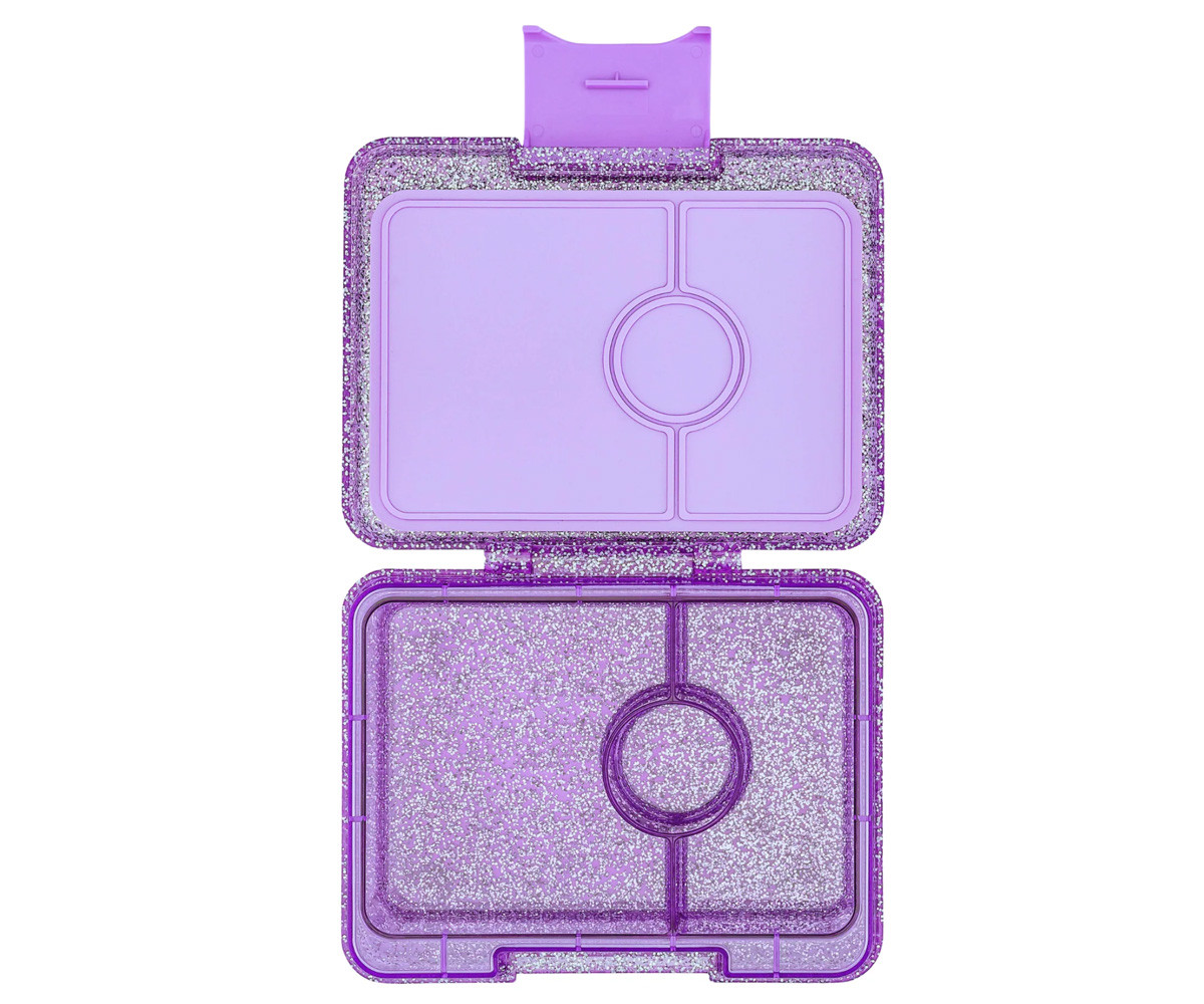 Caja de Almuerzo Snack Glitter Purple 3 Compartimentos
