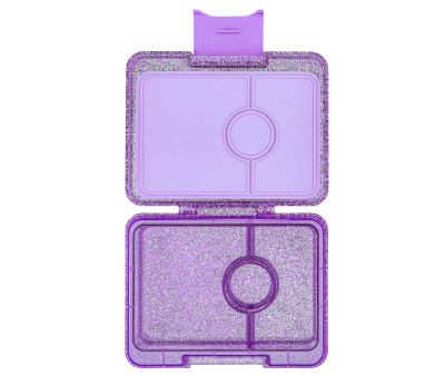 Caja de Almuerzo Snack Glitter Purple 3 Compartimentos