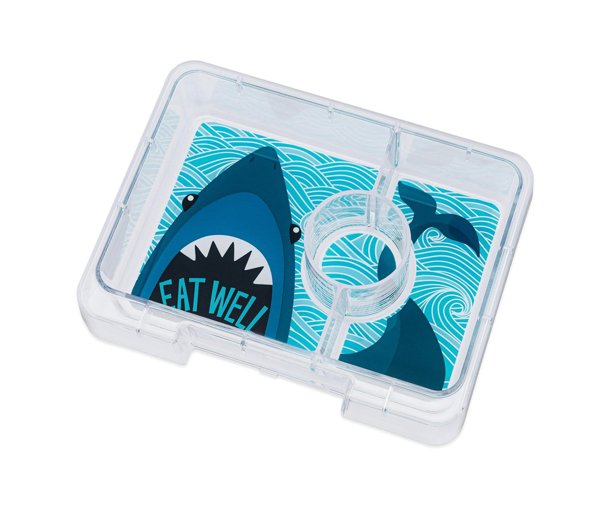 Caja Almuerzo Snack  Bandeja Shark Wow Red 3 Compartimentos