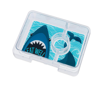 Caja Almuerzo Snack  Bandeja Shark Wow Red 3 Compartimentos