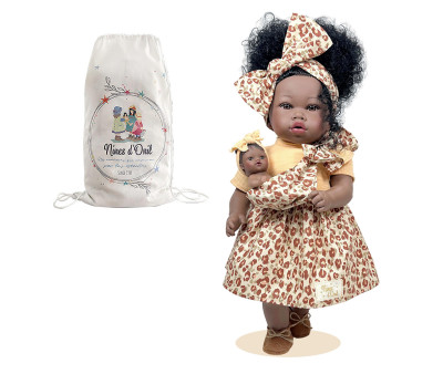Muñeca Addis con Bebé Leopard