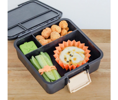 3 Divisori Jumbo per Lunch Box Yellow