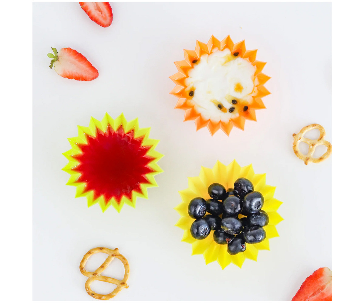3 Divisori Jumbo per Lunch Box Yellow